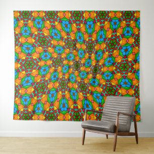 Esthetische bloemen patroon wandkleed