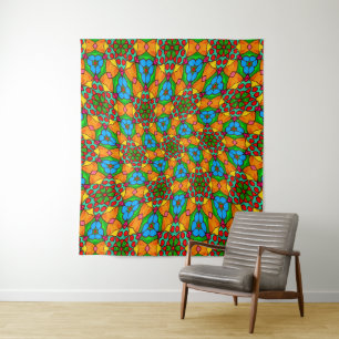 Esthetische bloemen patroon wandkleed