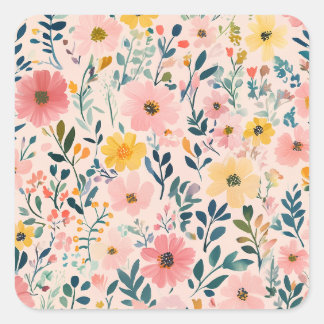 Esthetische Bloemen Sticker voor Verpakking Mail