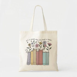 Esthetische bloemenboeken Het is een goede dag om Tote Bag