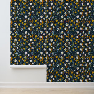 Esthetische bloemkunst behang