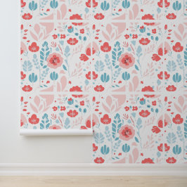 Esthetische bloemkunst behang