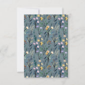 Esthetische bloemrijke handgeschreven script bruil bedankkaart (Achterkant)