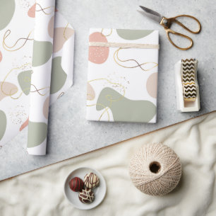 Esthetische Boho geometrische organische vormen pa Cadeaupapier