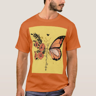 Esthetische botanische wilde bloem Monarch kunst T T-shirt