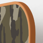 Esthetische Bottomland Camo Baby Roze linten & str Pickleball Paddle (Links Detail)