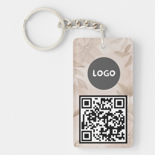 Esthetische bruine achtergrond eenzijdig bedrijf sleutelhanger (Voorkant)