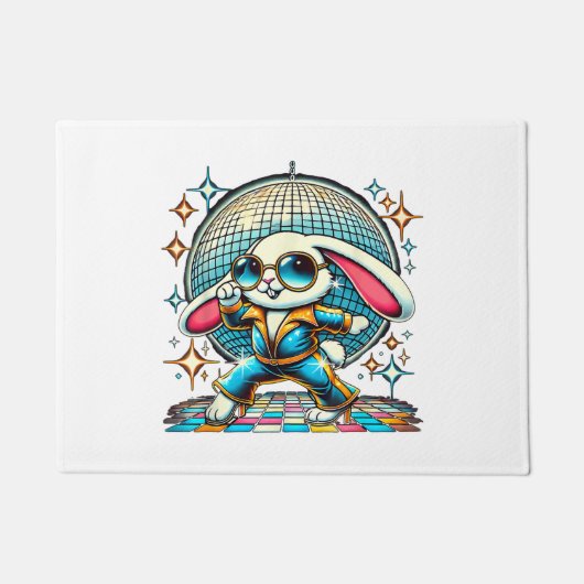 Esthetische Bunny Disco Deurmat (Voorkant)