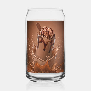 Esthetische Chocolade Spat Iced Coffee Glas