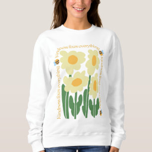 Esthetische Daisy Kindness Wildflower Spring Bees Trui