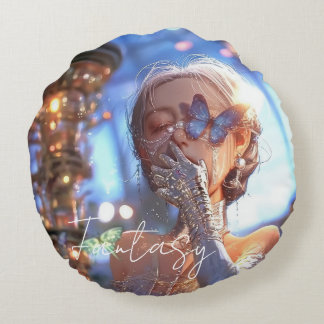 Esthetische / Donkere Fantasy Meisje Rond Kussen