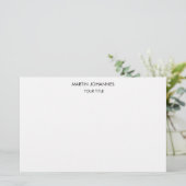 Esthetische effen professionele witte moderne briefpapier (Staand voorkant)