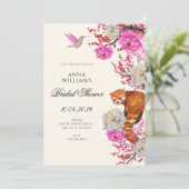 Esthetische flora fauna lente bruidssalon kaart (Staand voorkant)