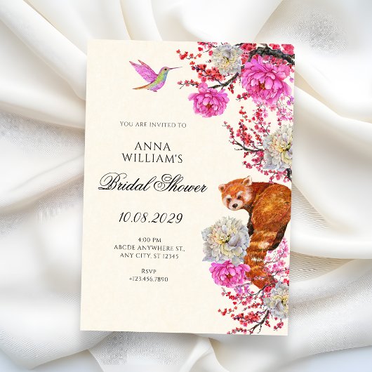 Esthetische flora fauna lente bruidssalon kaart