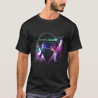 Esthetische Galaxy Italiaans Greyhound T-Shirt