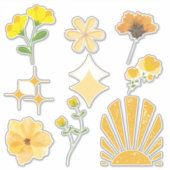 esthetische gele zonneschijn sticker (Voorkant)