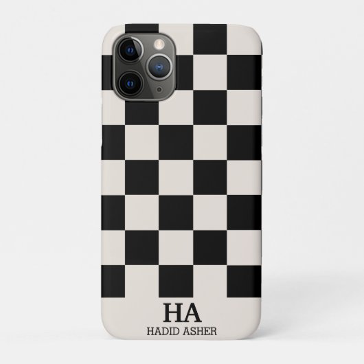 Esthetische geruite retro monogram begingeluiden Case-Mate iPhone case (Achterkant)