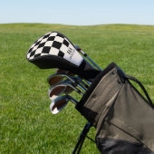 Esthetische geruite retro monogram begingetters golfheadcover (Insitu)