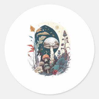 Esthetische Goblincore Cottagecore Paddenstoel Bot Ronde Sticker