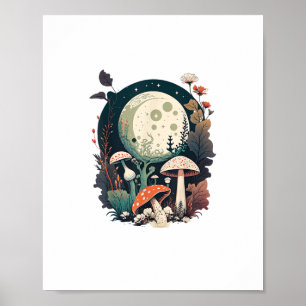 Esthetische Goblincore En Cottagecore Paddenstoel Poster