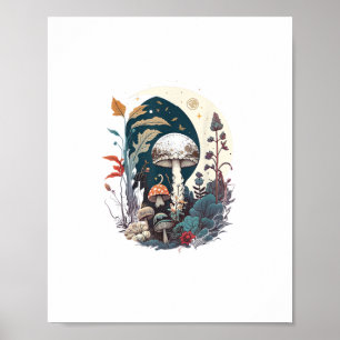 Esthetische Goblincore En Cottagecore Paddenstoel Poster