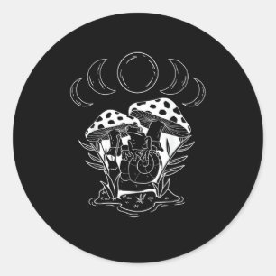 Esthetische Goblincore En Cottagecore Paddenstoel Ronde Sticker