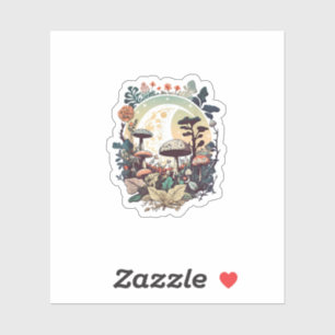 Esthetische Goblincore En Cottagecore Paddenstoel  Sticker