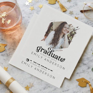 Esthetische Grad Party Aangepaste Foto Afstuderen Servet