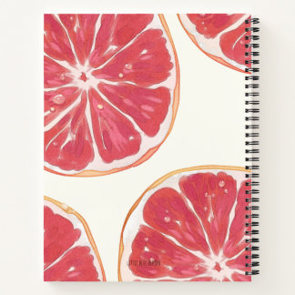 Esthetische Grapefruit Notitieboek Met Naam Journa