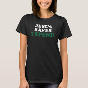 Esthetische grappige Jezus redt ik besteed woordsp T-shirt