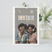 esthetische Happy Galentine's Day Bestie Kaart (Staand voorkant)