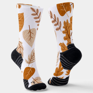 Esthetische herfstbladeren, herfstthemapatroon sokken