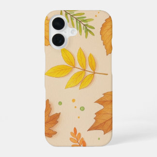Esthetische herfstbladeren iPhone 16 Hoesje