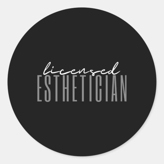 Esthetische huidverzorging ronde sticker (Voorkant)