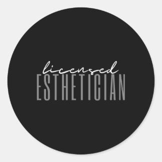 Esthetische huidverzorging ronde sticker