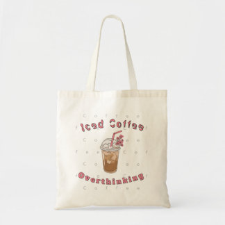 Esthetische Iced Coffee en Overdenkende Tote Tas