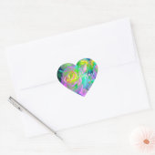 Esthetische iriserende parelachtige Rozen Wees bli Hart Sticker (Envelop)