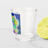 Esthetische iriserende parelachtige Rozen Wees bli Shot Glas (Rechts)