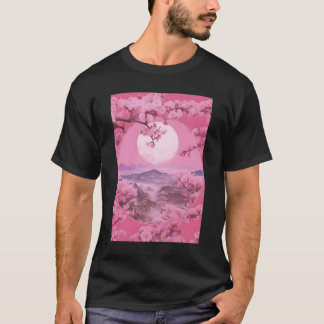 Esthetische Japanse stijl Sakura-kersenbloesem boo T-shirt