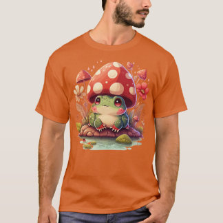 esthetische kikker op paddenstoel 13 t-shirt