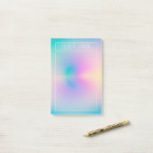 Esthetische Kleurrijke Positieve Aura Gradiënt Post-it® Notes (Op bureau)