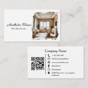 Esthetische kliniek moderne QR-code foto Visitekaartje