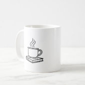 Esthetische koffiekop & leesliefhebber mok (Voorkant links)