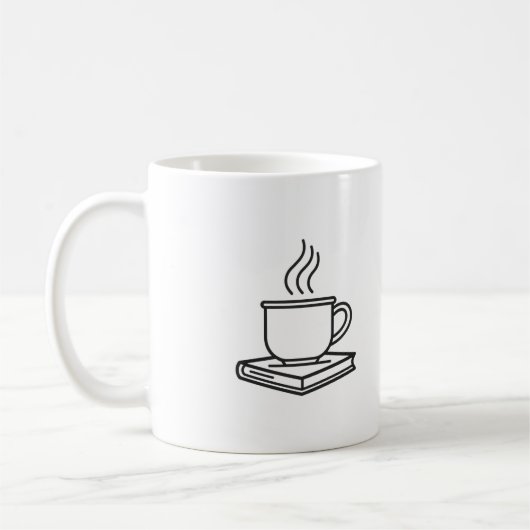 Esthetische koffiekop & leesliefhebber mok (Links)