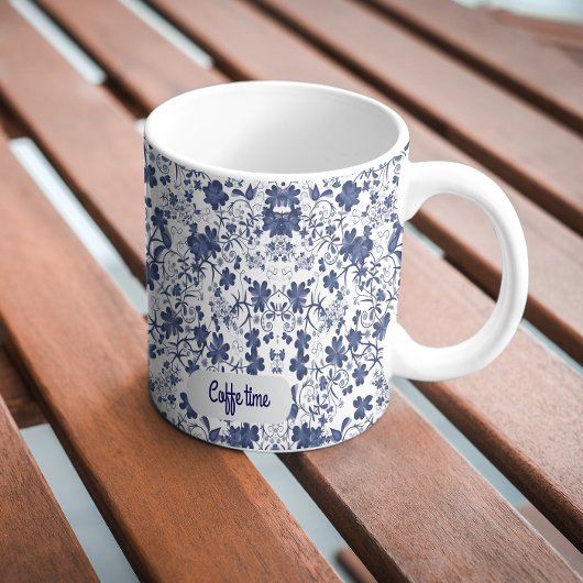 Esthetische koffietijd bloemenkop mok