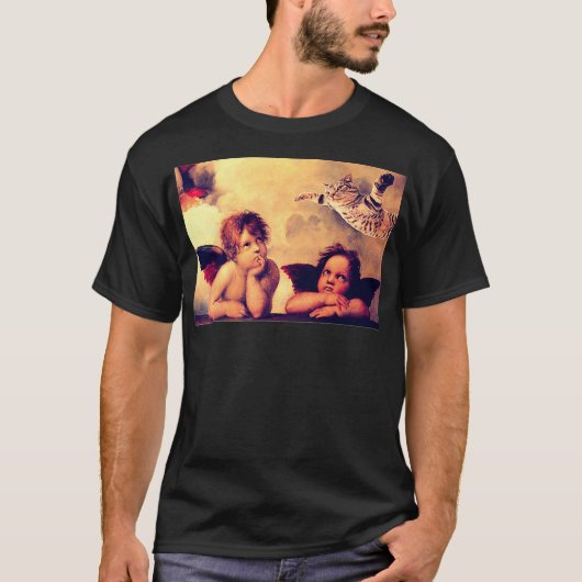 esthetische kunst Raphael Angels Cat Funny Hallowe T-shirt (Voorkant)