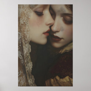 Esthetische Lesbische Donkere Romantiek Kunst Prin Poster