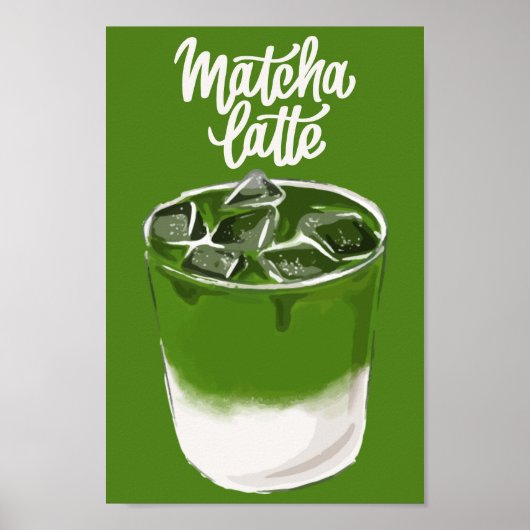 Esthetische Matcha Latte Wall Art, Matcha Lover Poster (Voorkant)
