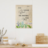 Esthetische minimalistische florale inspirerend qu poster (Keuken)