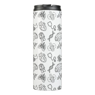 Esthetische Minimalistische Medische Pictogrammen  Thermosbeker
